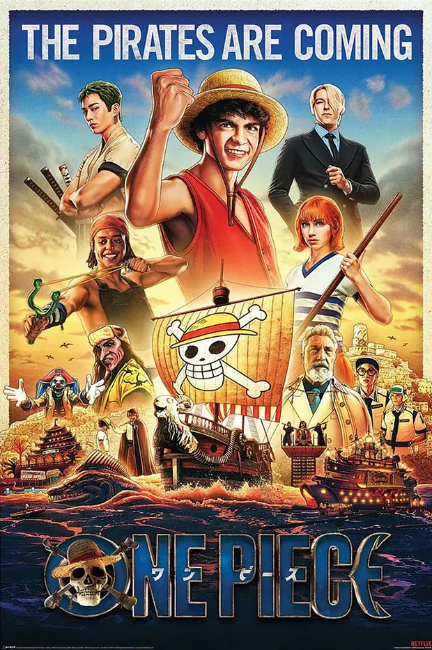 One Piece poster artwork featuring the Straw Hat crew.
